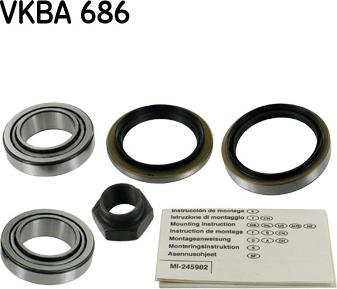 SKF VKBA 686 - Комплект подшипника ступицы колеса autosila-amz.com