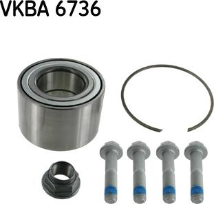 SKF VKBA 6736 - Комплект подшипника ступицы колеса autosila-amz.com