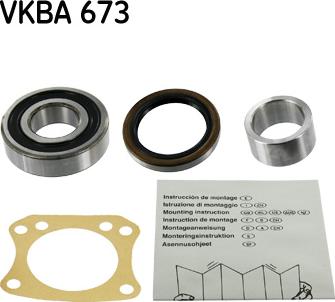 SKF VKBA 673 - Комплект подшипника ступицы колеса autosila-amz.com