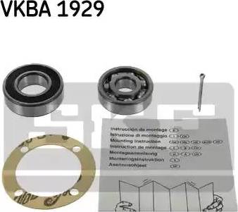 SKF VKBA 1929 - Комплект подшипника ступицы колеса autosila-amz.com