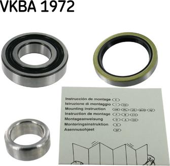 SKF VKBA 1972 - Комплект подшипника ступицы колеса autosila-amz.com