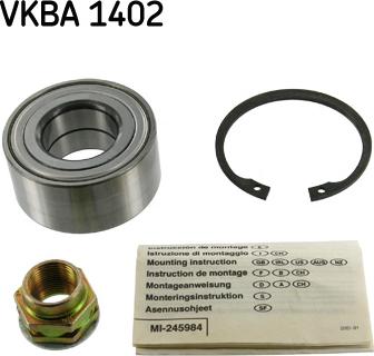 SKF VKBA 1402 - Комплект подшипника ступицы колеса autosila-amz.com
