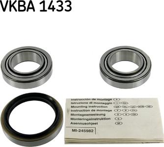 SKF VKBA 1433 - Комплект подшипника ступицы колеса autosila-amz.com