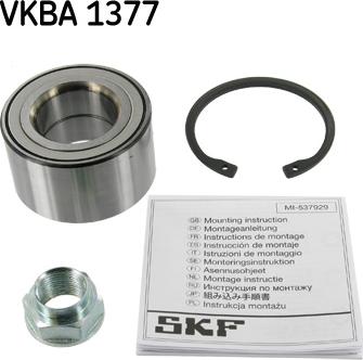 SKF VKBA 1377 - Комплект подшипника ступицы колеса autosila-amz.com