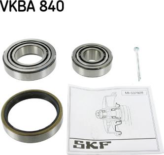SKF VKBA 840 - Комплект подшипника ступицы колеса autosila-amz.com