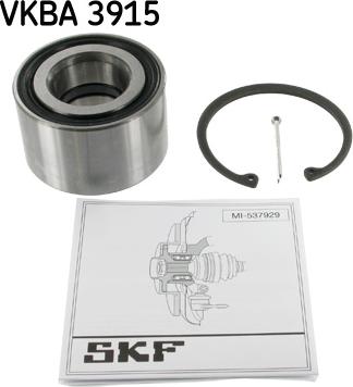 SKF VKBA 3915 - Комплект подшипника ступицы колеса autosila-amz.com