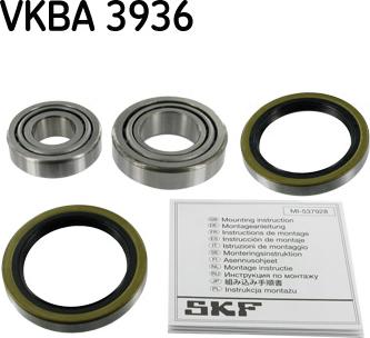 SKF VKBA 3936 - Комплект подшипника ступицы колеса autosila-amz.com