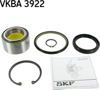 SKF VKBA 3922 - Комплект подшипника ступицы колеса autosila-amz.com