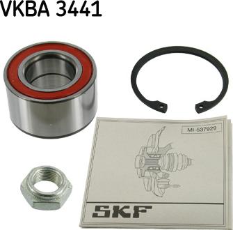 SKF VKBA 3441 - Комплект подшипника ступицы колеса autosila-amz.com