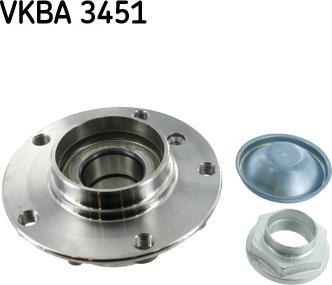 SKF VKBA 3451 - Комплект подшипника ступицы колеса autosila-amz.com