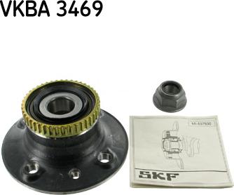 SKF VKBA 3469 - Комплект подшипника ступицы колеса autosila-amz.com