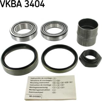 SKF VKBA 3404 - Комплект подшипника ступицы колеса autosila-amz.com