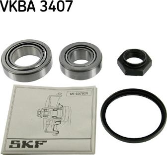 SKF VKBA 3407 - Комплект подшипника ступицы колеса autosila-amz.com