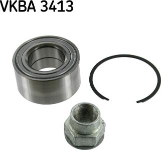 SKF VKBA 3413 - Комплект подшипника ступицы колеса autosila-amz.com