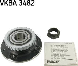 SKF VKBA 3482 - Комплект подшипника ступицы колеса autosila-amz.com