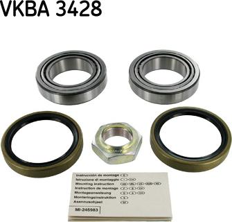 SKF VKBA 3428 - Комплект подшипника ступицы колеса autosila-amz.com