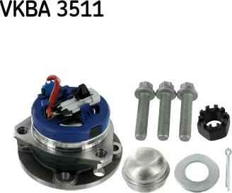 SKF VKBA 3511 - Комплект подшипника ступицы колеса autosila-amz.com