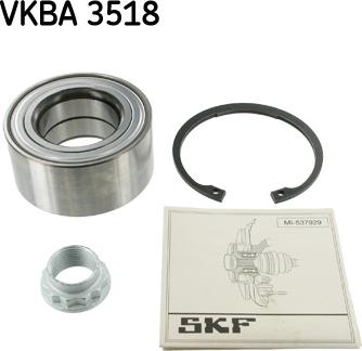 SKF VKBA 3518 - Комплект подшипника ступицы колеса autosila-amz.com