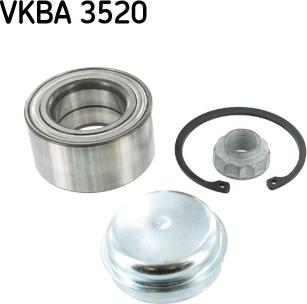 SKF VKBA 3520 - Комплект подшипника ступицы колеса autosila-amz.com