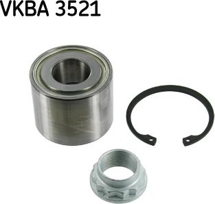 SKF VKBA 3521 - Комплект подшипников ступицы колеса autosila-amz.com