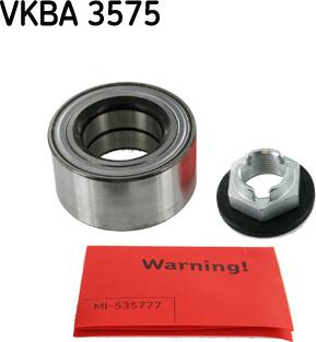 SKF VKBA 3575 - Комплект подшипника ступицы колеса autosila-amz.com