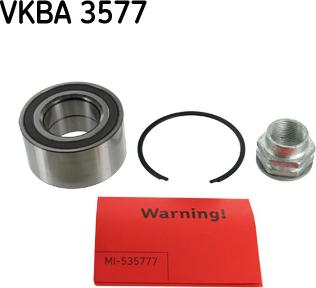 SKF VKBA 3577 - Комплект подшипника ступицы колеса autosila-amz.com