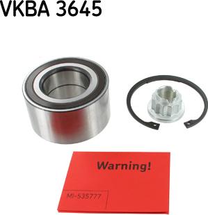 SKF VKBA 3645 - Комплект подшипника ступицы колеса autosila-amz.com