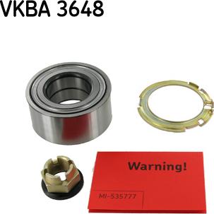 SKF VKBA 3648 - Комплект подшипника ступицы колеса autosila-amz.com