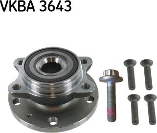 SKF VKBA 3643 - Комплект подшипника ступицы колеса autosila-amz.com