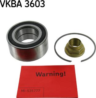 SKF VKBA 3603 - Комплект подшипника ступицы колеса autosila-amz.com