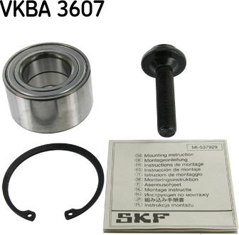 SKF VKBA 3607 - Комплект подшипника ступицы колеса autosila-amz.com