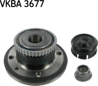 SKF VKBA 3677 - Комплект подшипника ступицы колеса autosila-amz.com