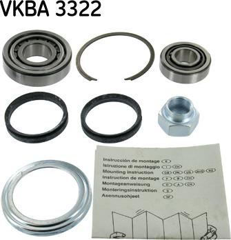 SKF VKBA 3322 - Комплект подшипника ступицы колеса autosila-amz.com