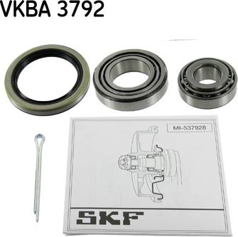 SKF VKBA 3792 - Комплект подшипника ступицы колеса autosila-amz.com