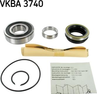 SKF VKBA 3740 - Комплект подшипника ступицы колеса autosila-amz.com