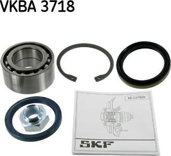 SKF VKBA 3718 - Комплект подшипника ступицы колеса autosila-amz.com