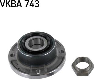 SKF VKBA 743 - Комплект подшипника ступицы колеса autosila-amz.com