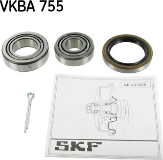 SKF VKBA 755 - Комплект подшипника ступицы колеса autosila-amz.com