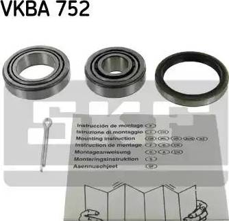 SKF VKBA 752 - Комплект подшипника ступицы колеса autosila-amz.com