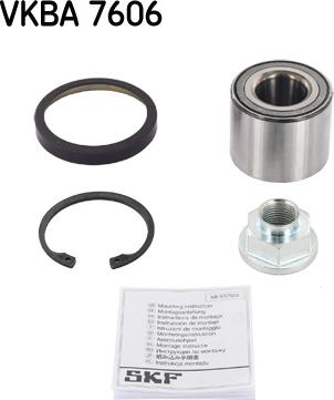 SKF VKBA 7606 - Комплект подшипника ступицы колеса autosila-amz.com