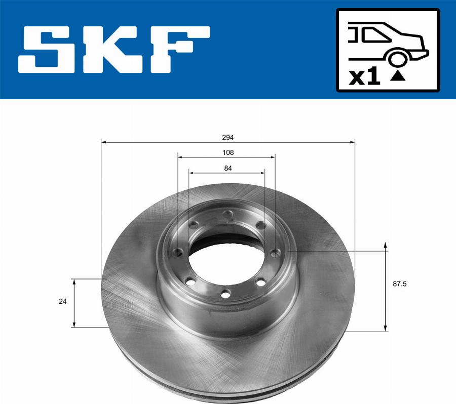 SKF VKBD 90190 V1 - Тормозной диск autosila-amz.com