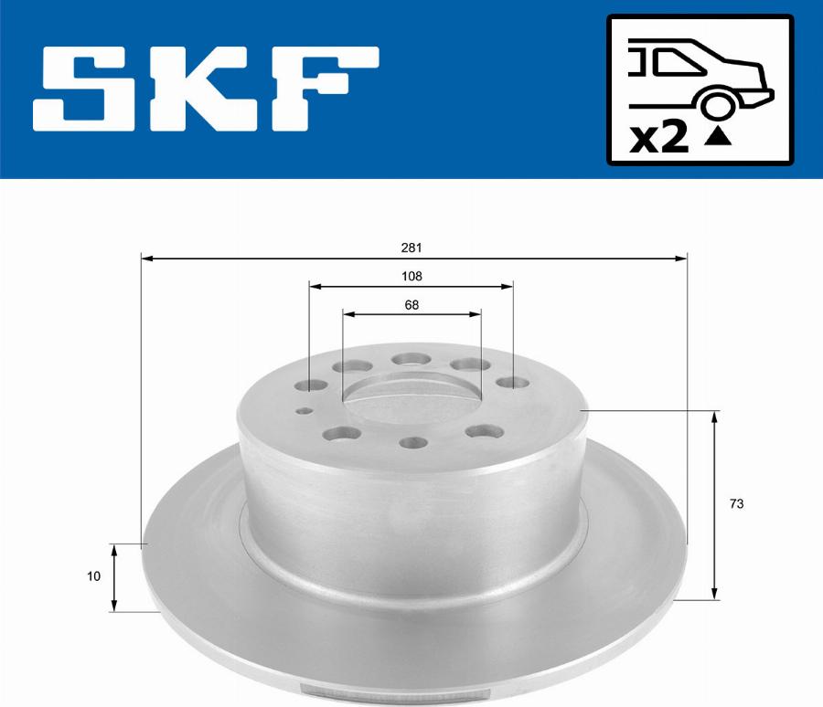 SKF VKBD 90101 S2 - Тормозной диск autosila-amz.com