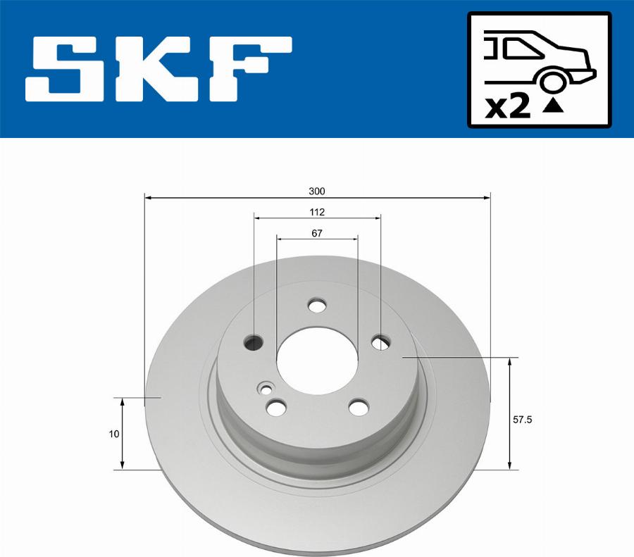 SKF VKBD 90137 S2 - Тормозной диск autosila-amz.com