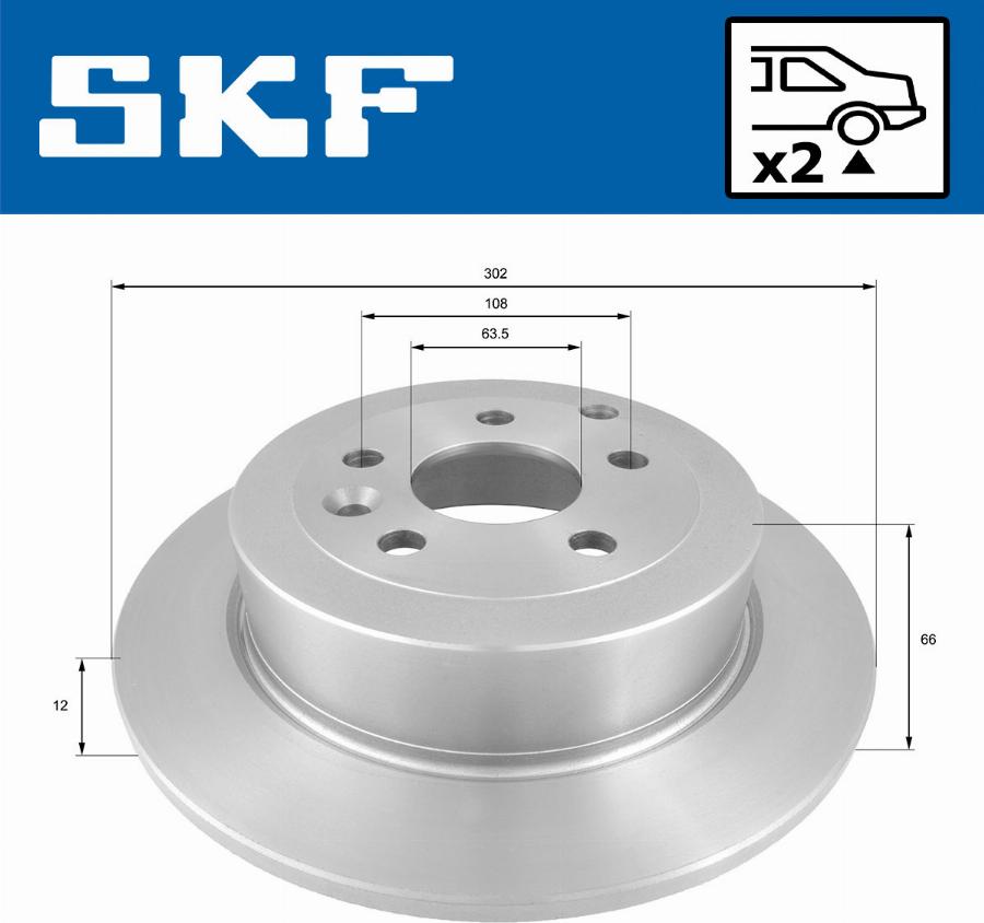 SKF VKBD 90290 S2 - Тормозной диск autosila-amz.com