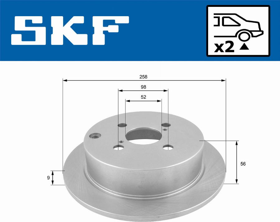 SKF VKBD 90251 S2 - Тормозной диск autosila-amz.com