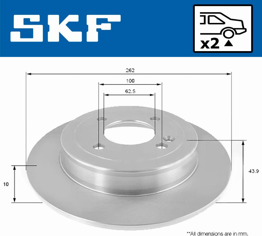 SKF VKBD 90206 S2 - Тормозной диск autosila-amz.com