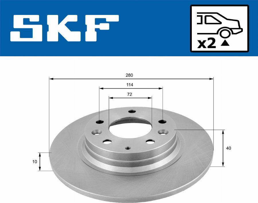 SKF VKBD 90235 S2 - Тормозной диск autosila-amz.com
