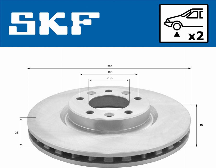 SKF VKBD 80090 V2 - Тормозной диск autosila-amz.com