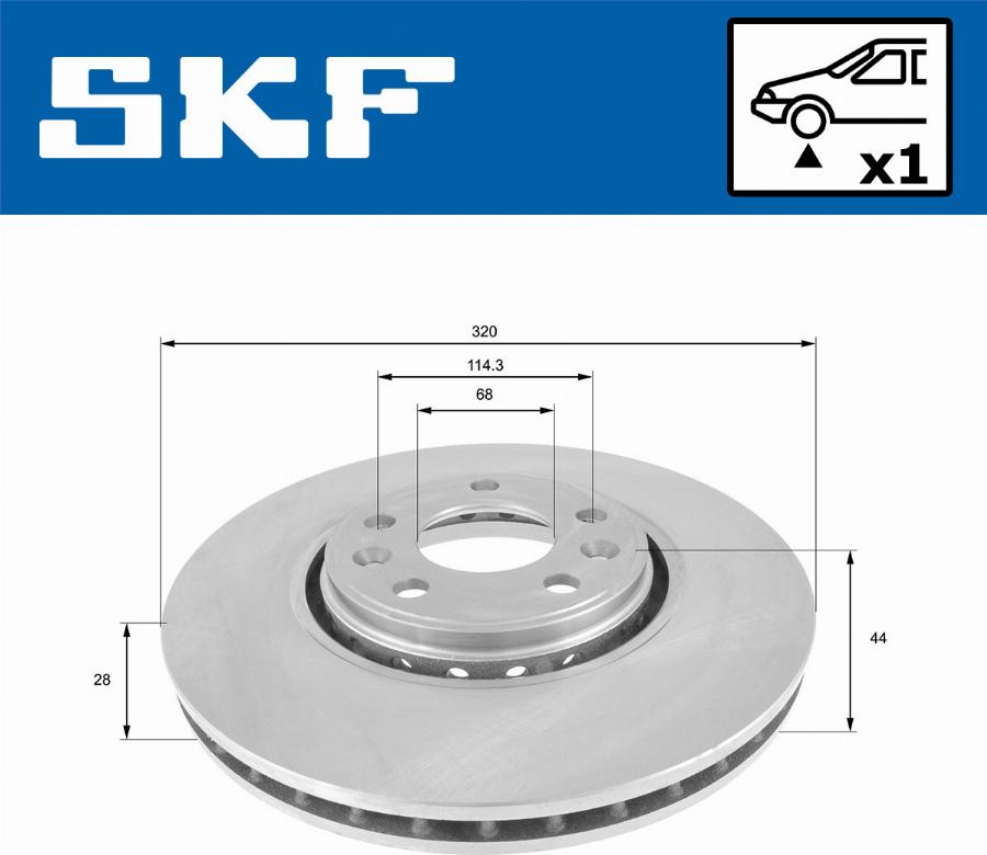 SKF VKBD 80091 V1 - Тормозной диск autosila-amz.com