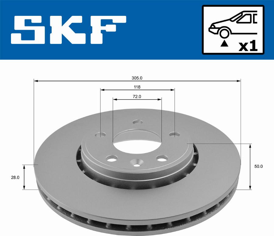 SKF VKBD 80046 V1 - Тормозной диск autosila-amz.com